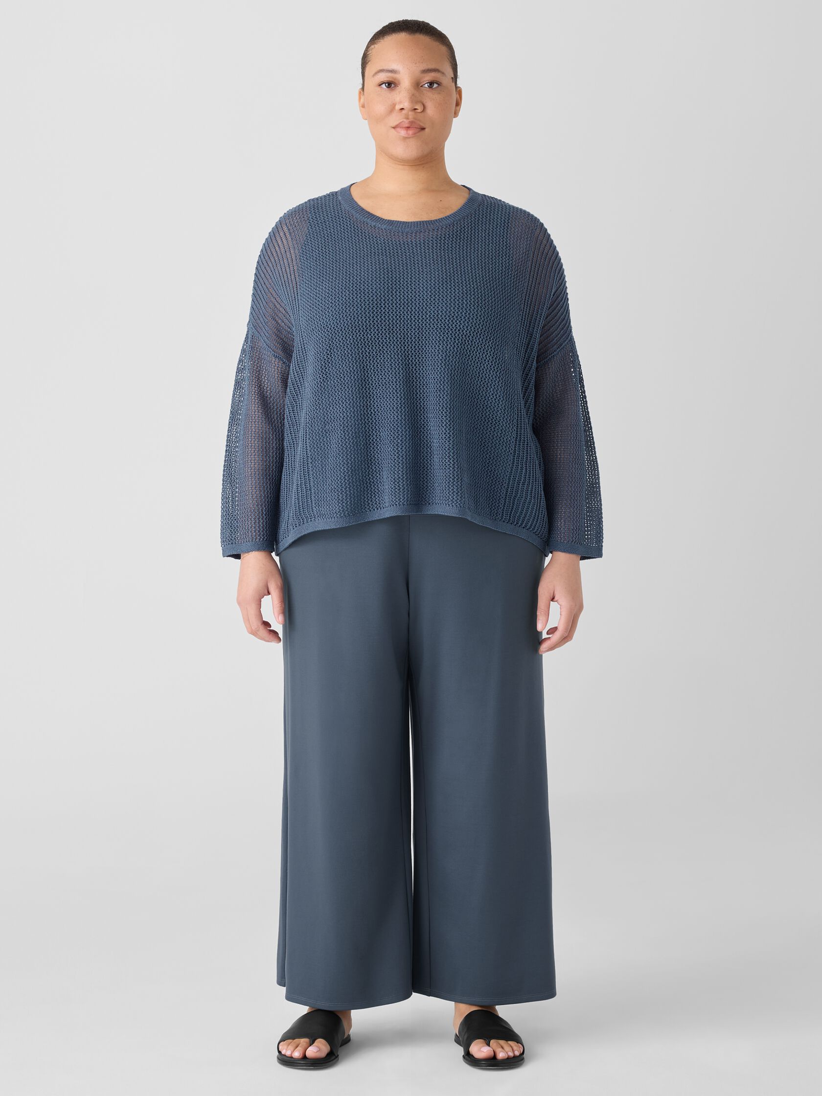 Lightweight Ponte Wide-Leg Pant