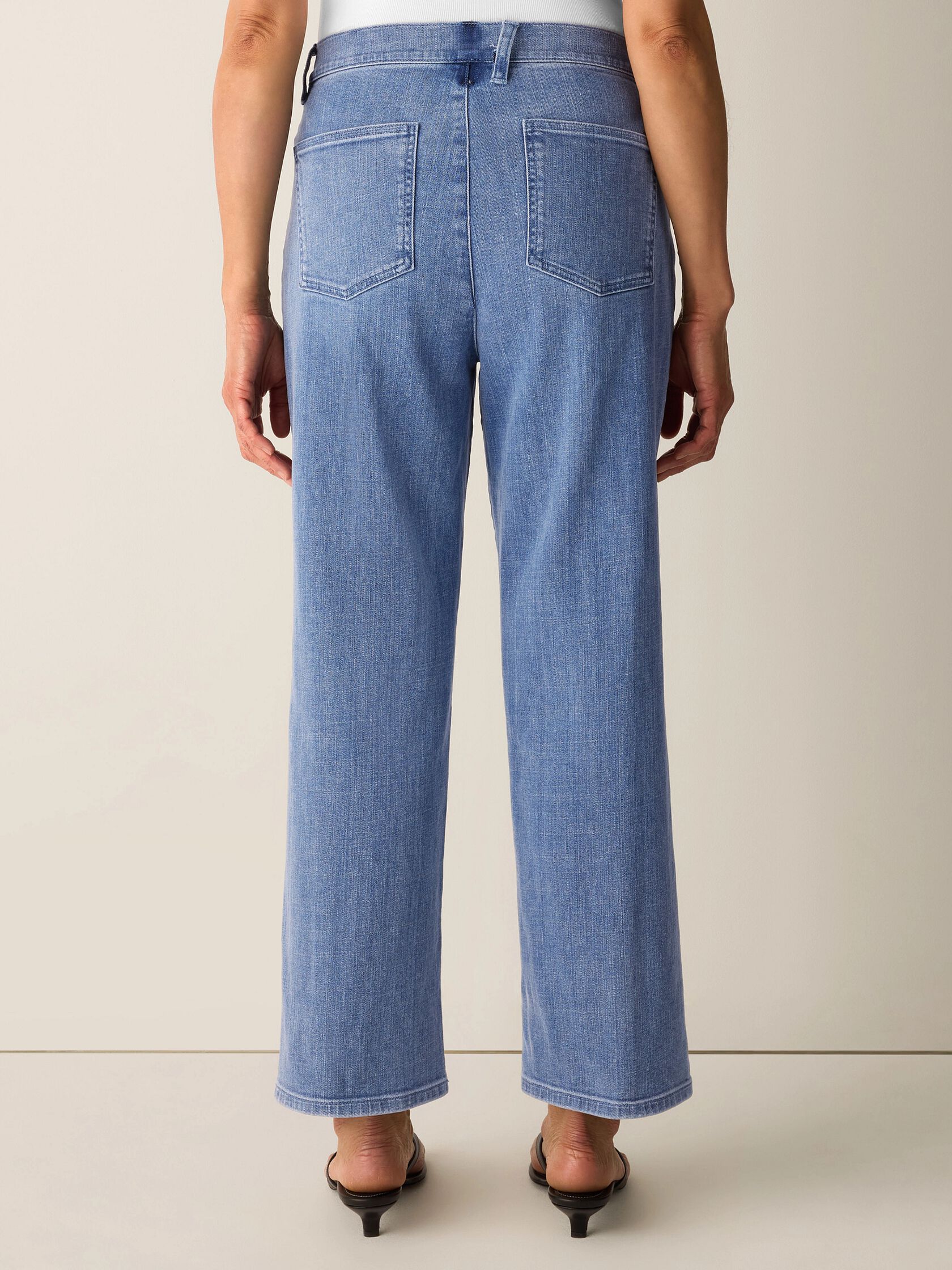 Cotton Stretch Denim Straight Jean