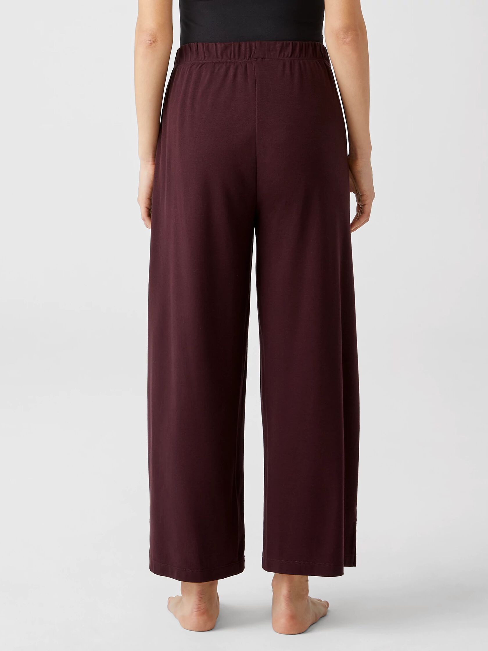 Cozy Organic Cotton Interlock Wide-Leg Pant