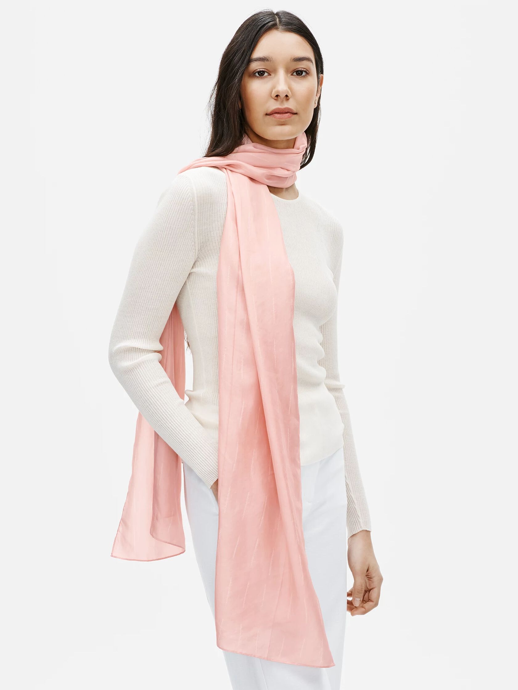 Silk Shibori Lines Scarf