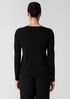 Stretch Silk Jersey Scoop Neck Top