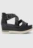 Boost Washed Leather Platform Sandal