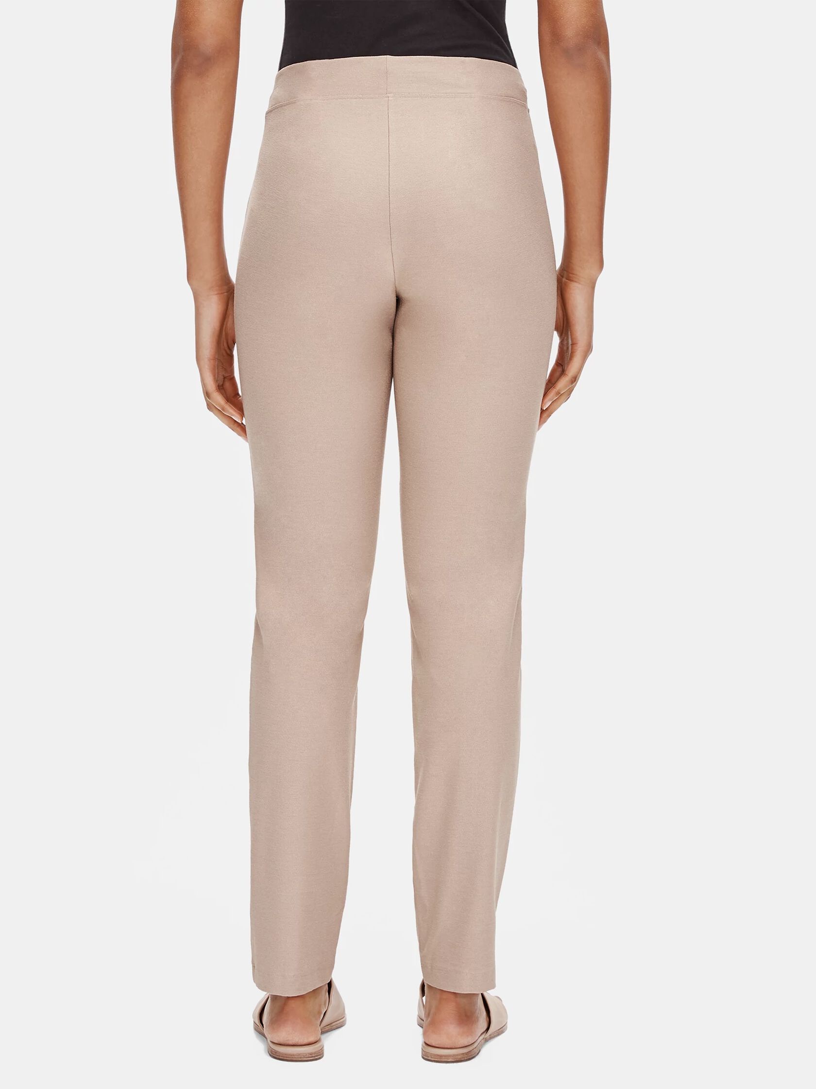 Washable Stretch Crepe Slim Pant