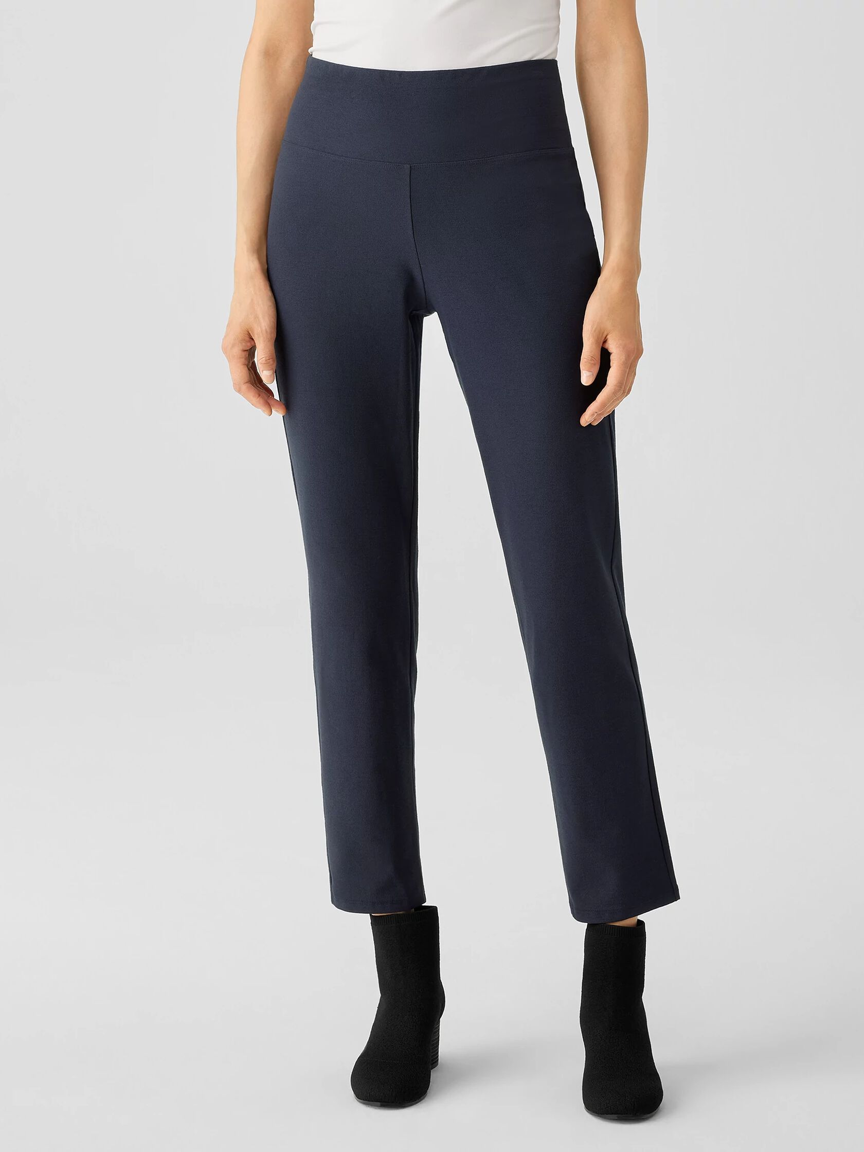 Washable Stretch Crepe Slim Pant