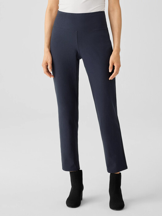 Washable Stretch Crepe High-Waisted Pant