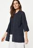 Organic Linen Melange 3/4-Sleeve Cardigan