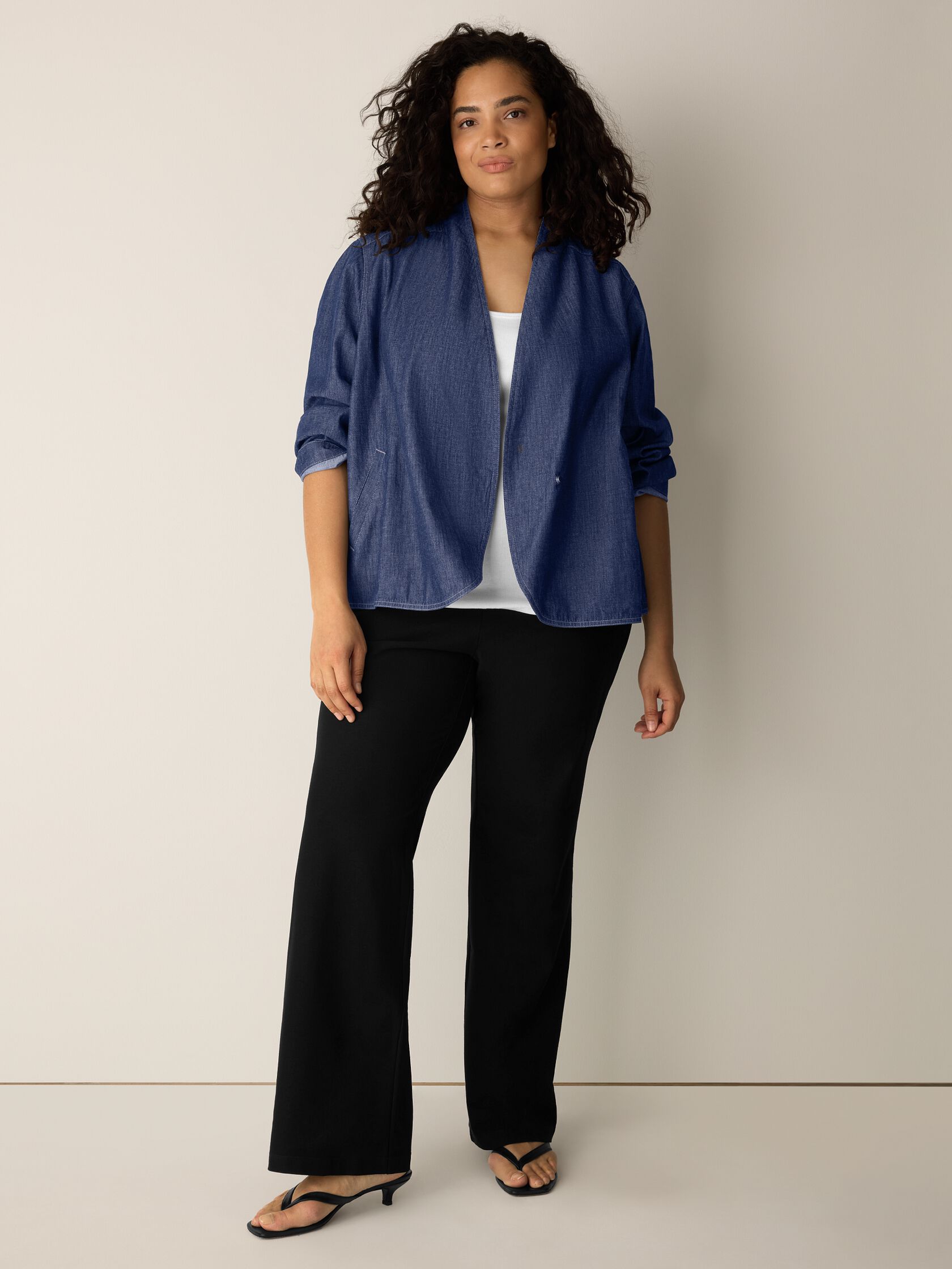 Washable Stretch Crepe Kick Pant