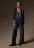 Washable Stretch Crepe Pintuck Wide Pant