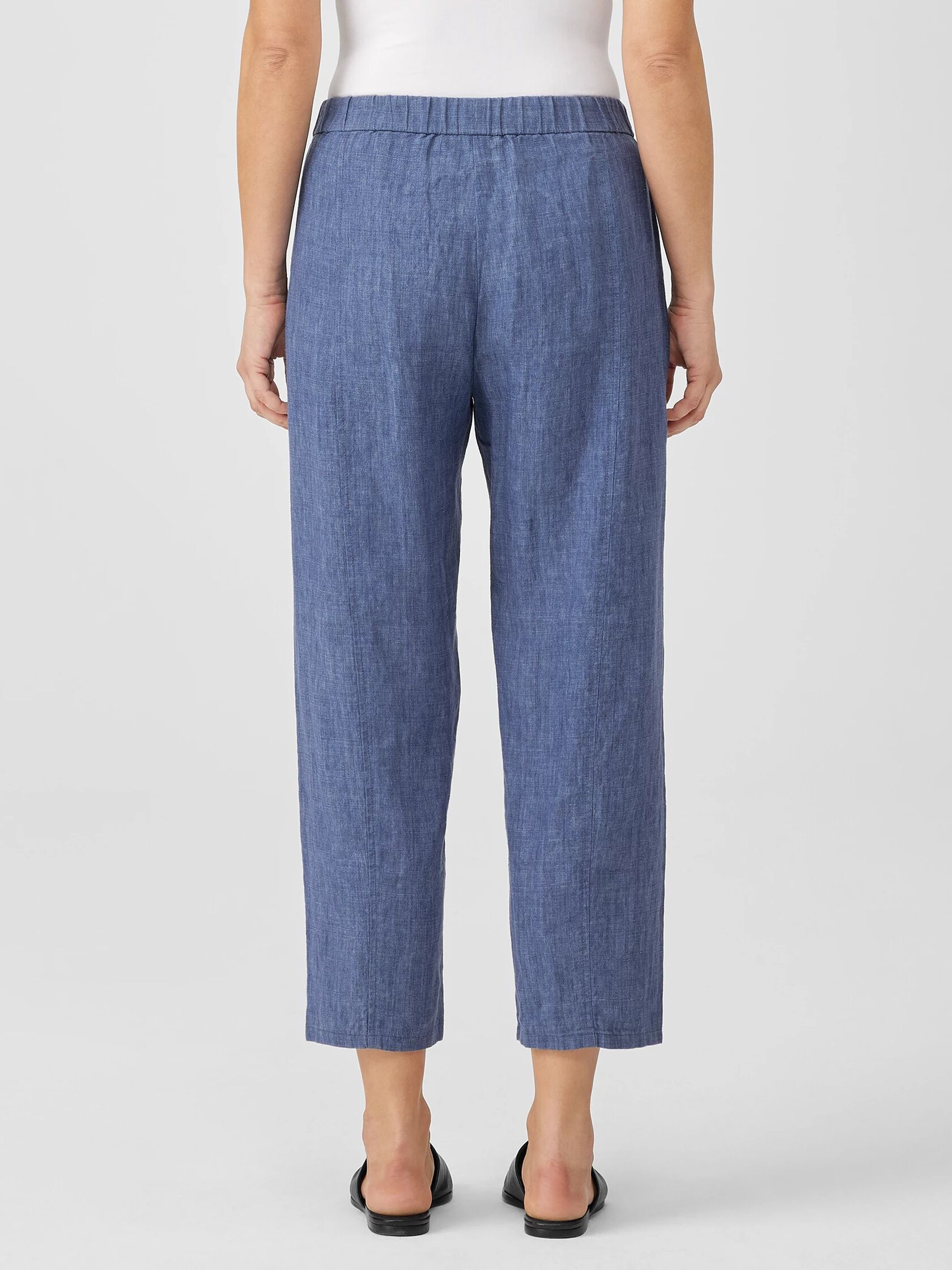 Washed Organic Linen Delave Lantern Pant