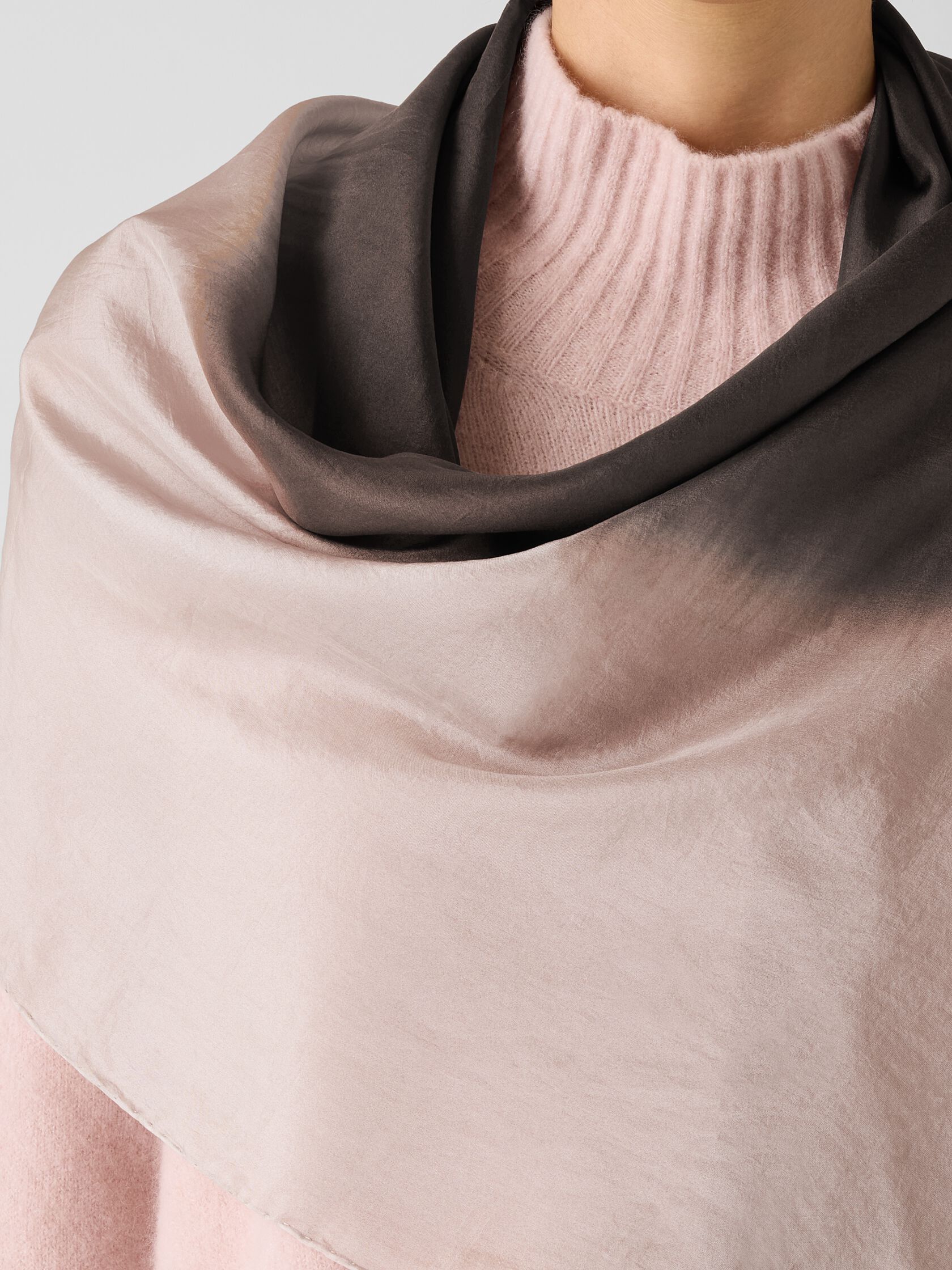 Hand-Dyed Abstract Silk Scarf