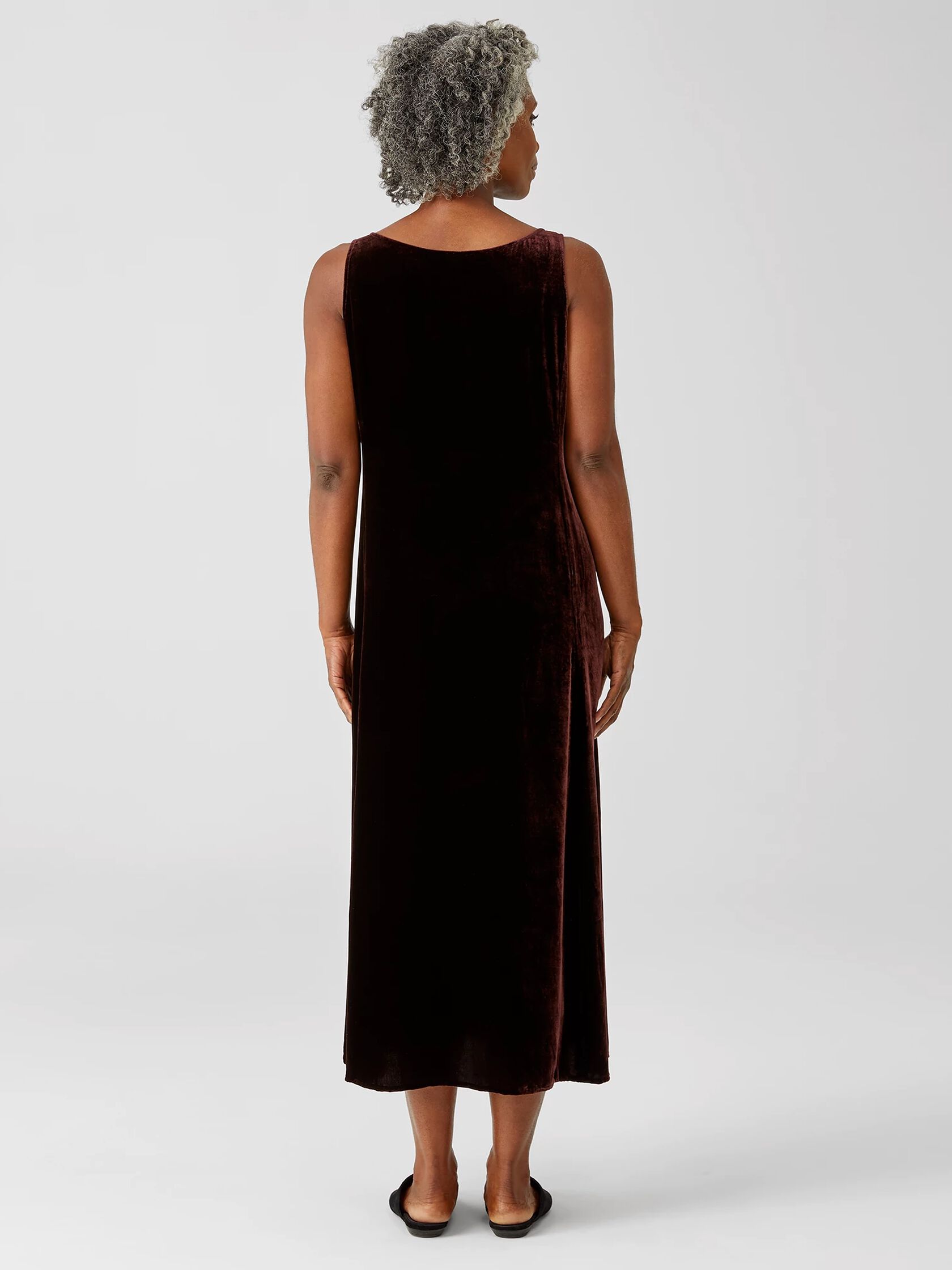 Velvet Scoop Neck Dress EILEEN FISHER