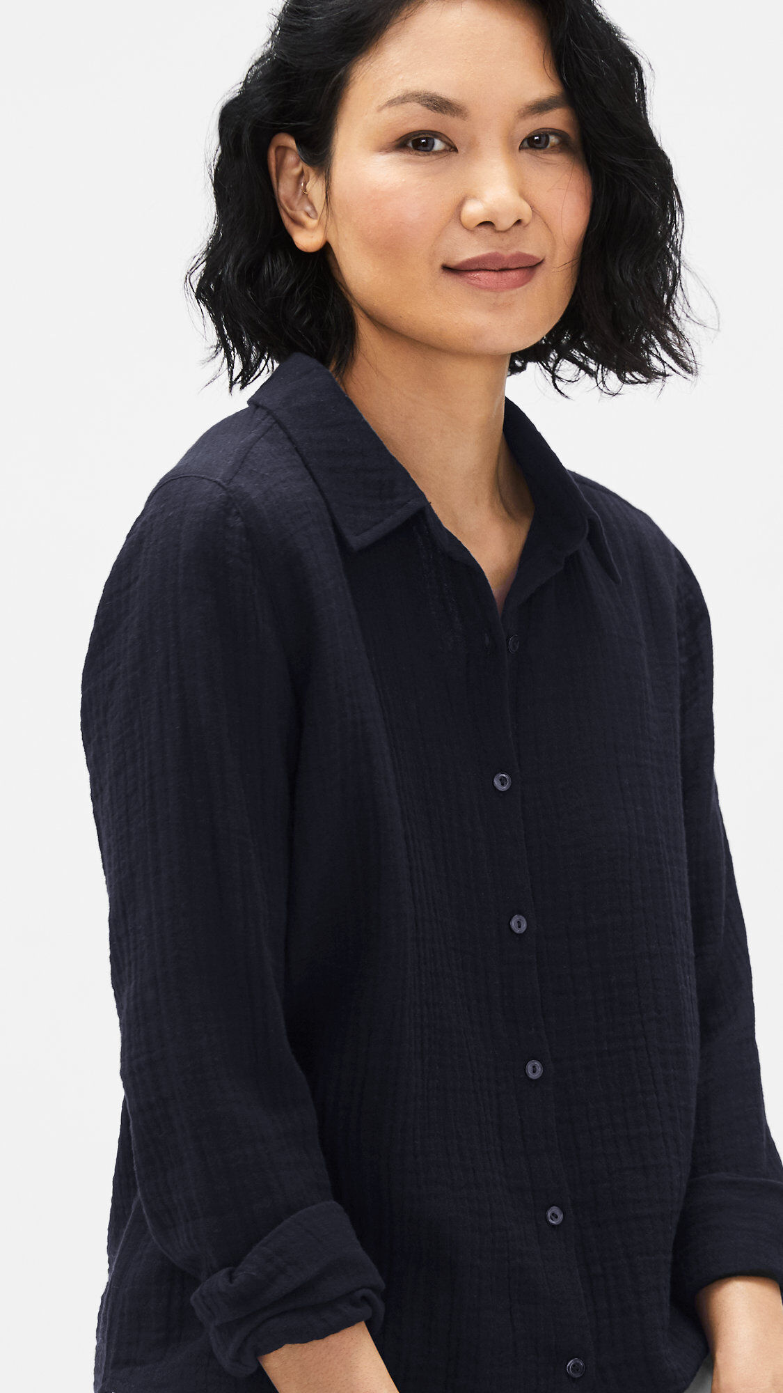 Organic Cotton Gauze Classic Collar Shirt