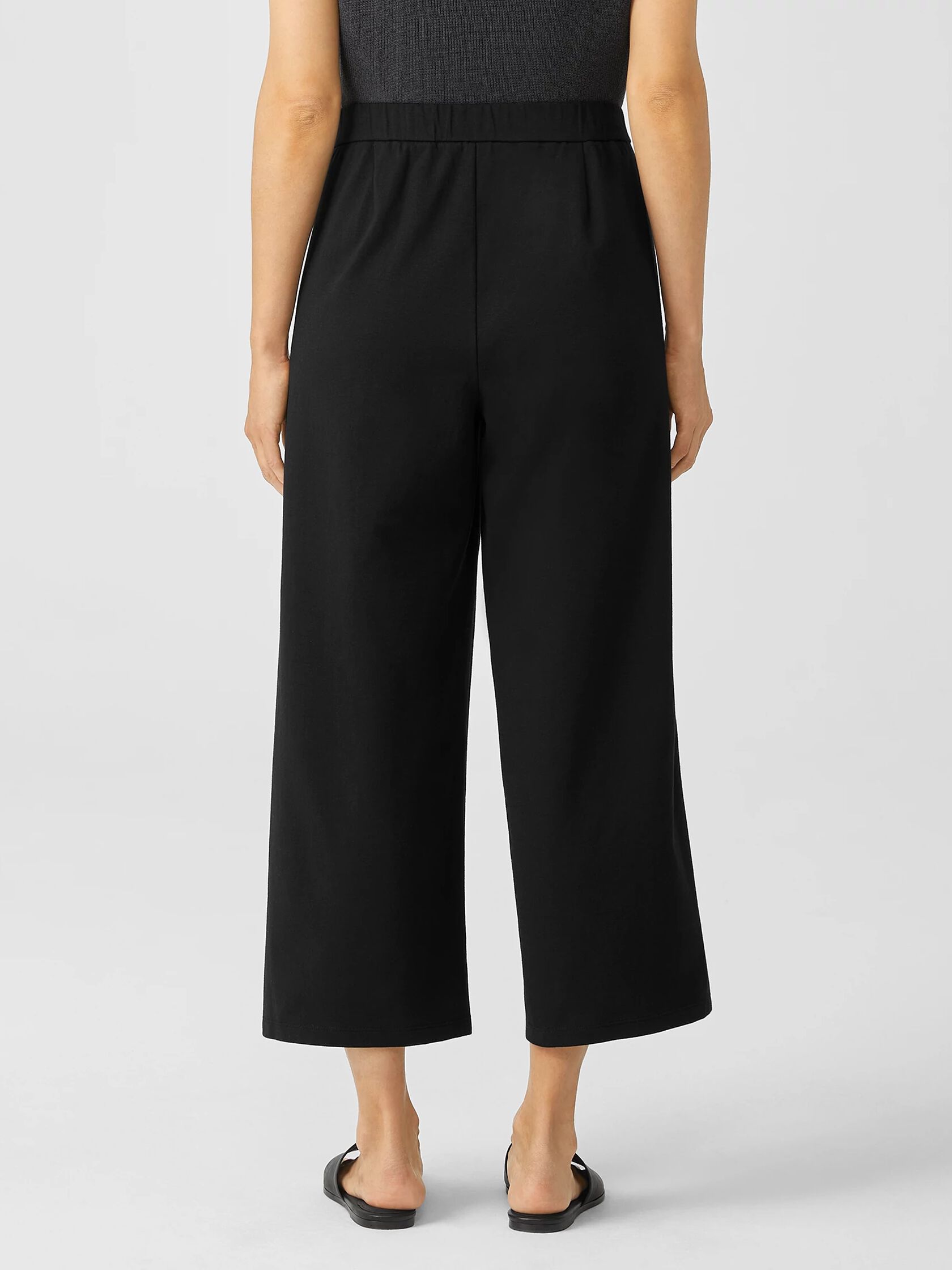 Organic Cotton Ponte Wide-Leg Pant