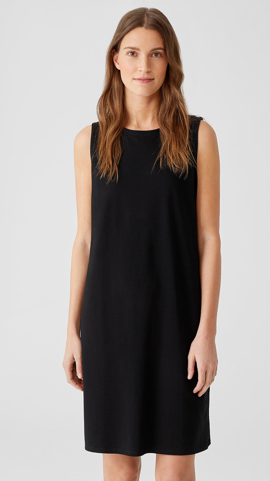 Eileen fisher black tank dress store