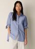 Striped Organic Cotton Poplin Classic Collar Shirt