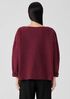 Lightweight Boiled Wool Bateau Neck Top in Regenerative Wool