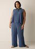 Woven Pliss&eacute; Sleeveless Shirt