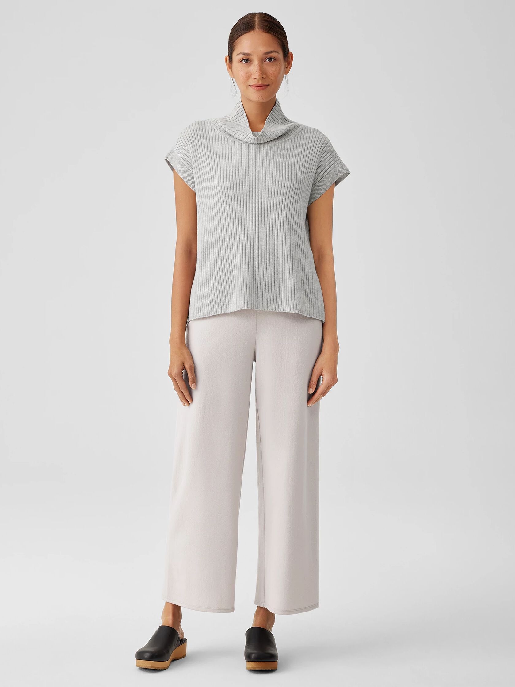 Merino Turtleneck Top in Regenerative Wool