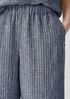 Puckered Organic Linen Wide-Leg Pant