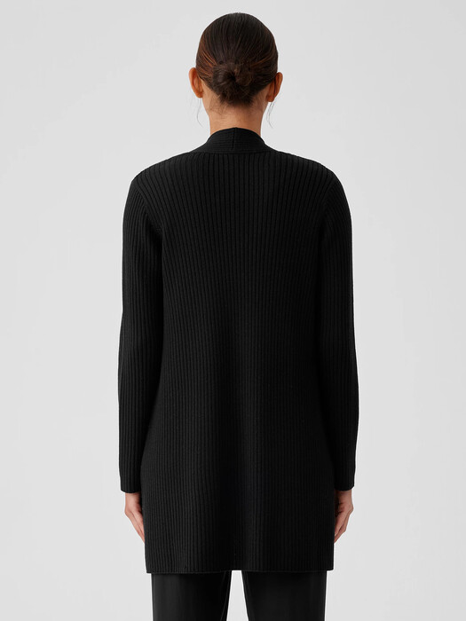 Merino High Collar Cardigan in Regenerative Wool