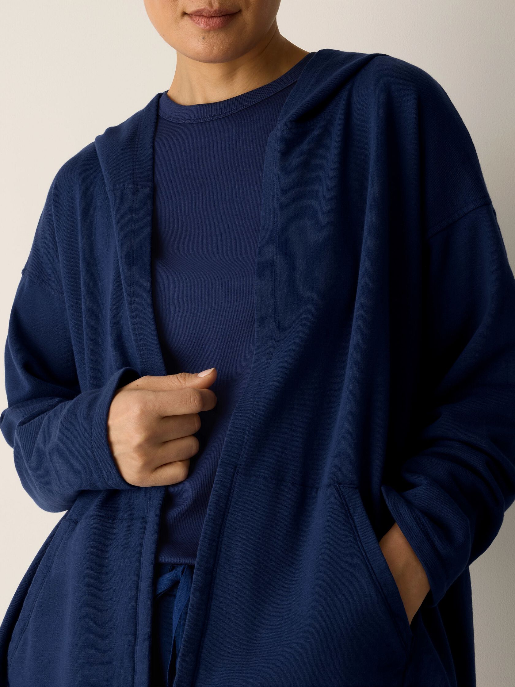 Garment-Dyed Organic Cotton Terry Hooded Jacket