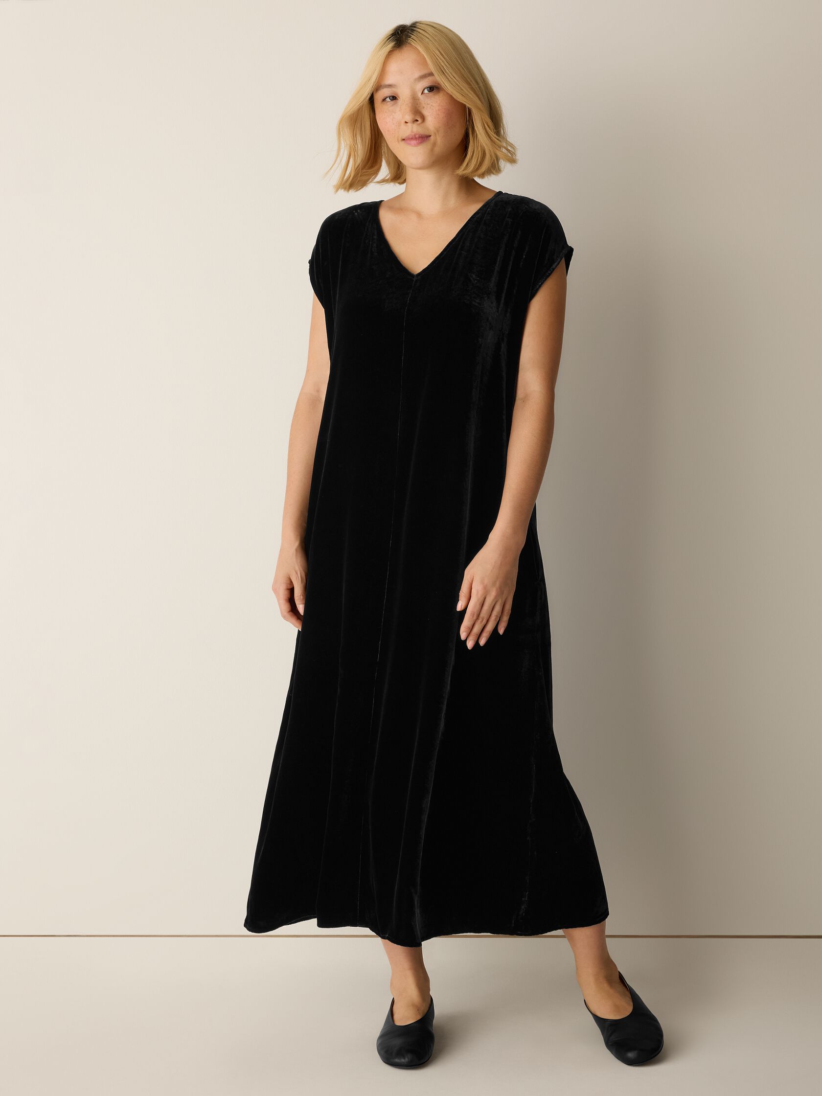 Velvet V-Neck Dress
