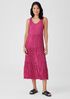 Crushed Silk Tiered Dress