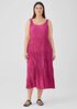 Crushed Silk Tiered Dress