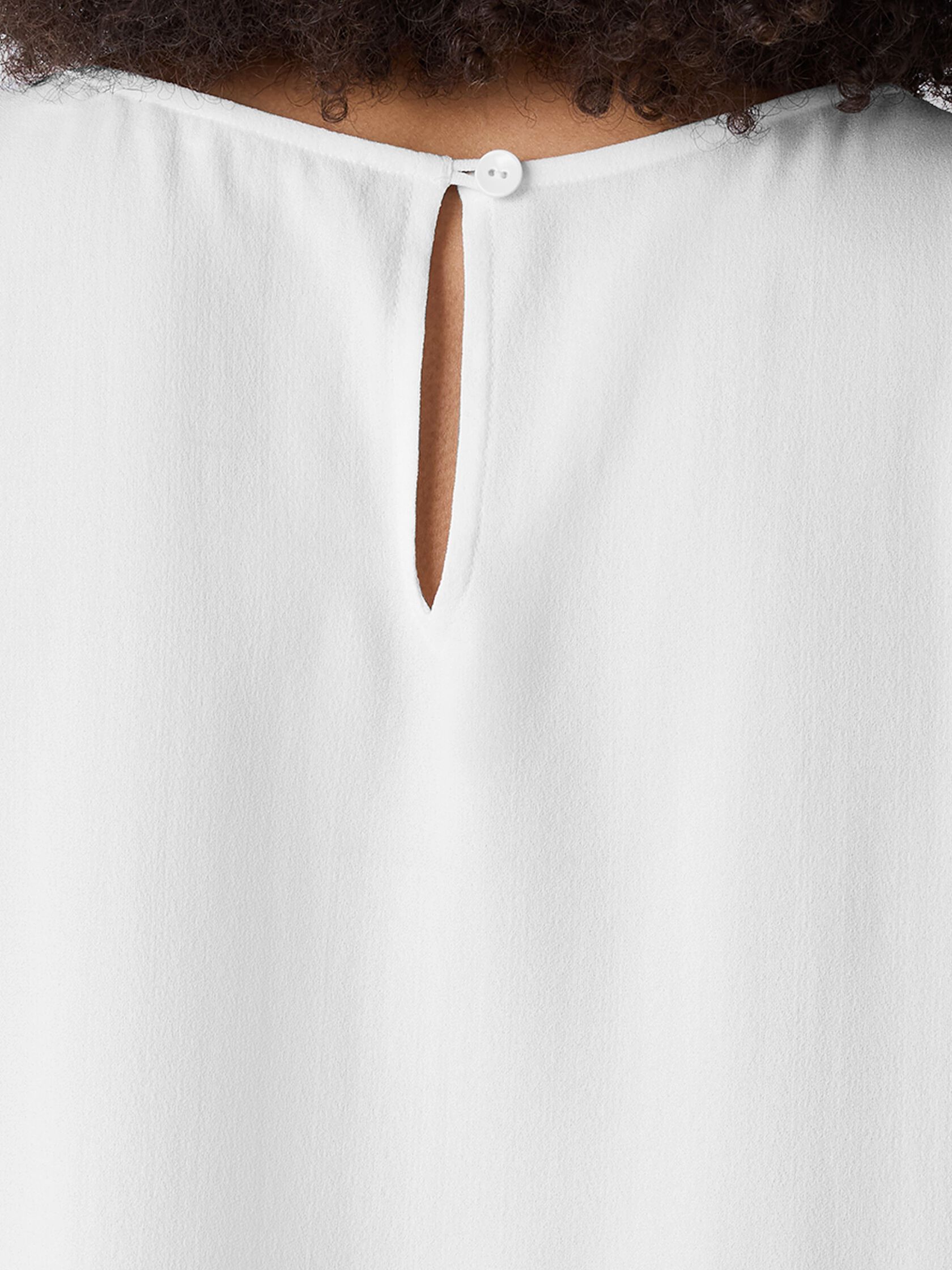 Silk Georgette Crepe Round Neck Tank