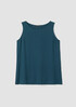 Silk Georgette Crepe Ballet Neck Long Tank