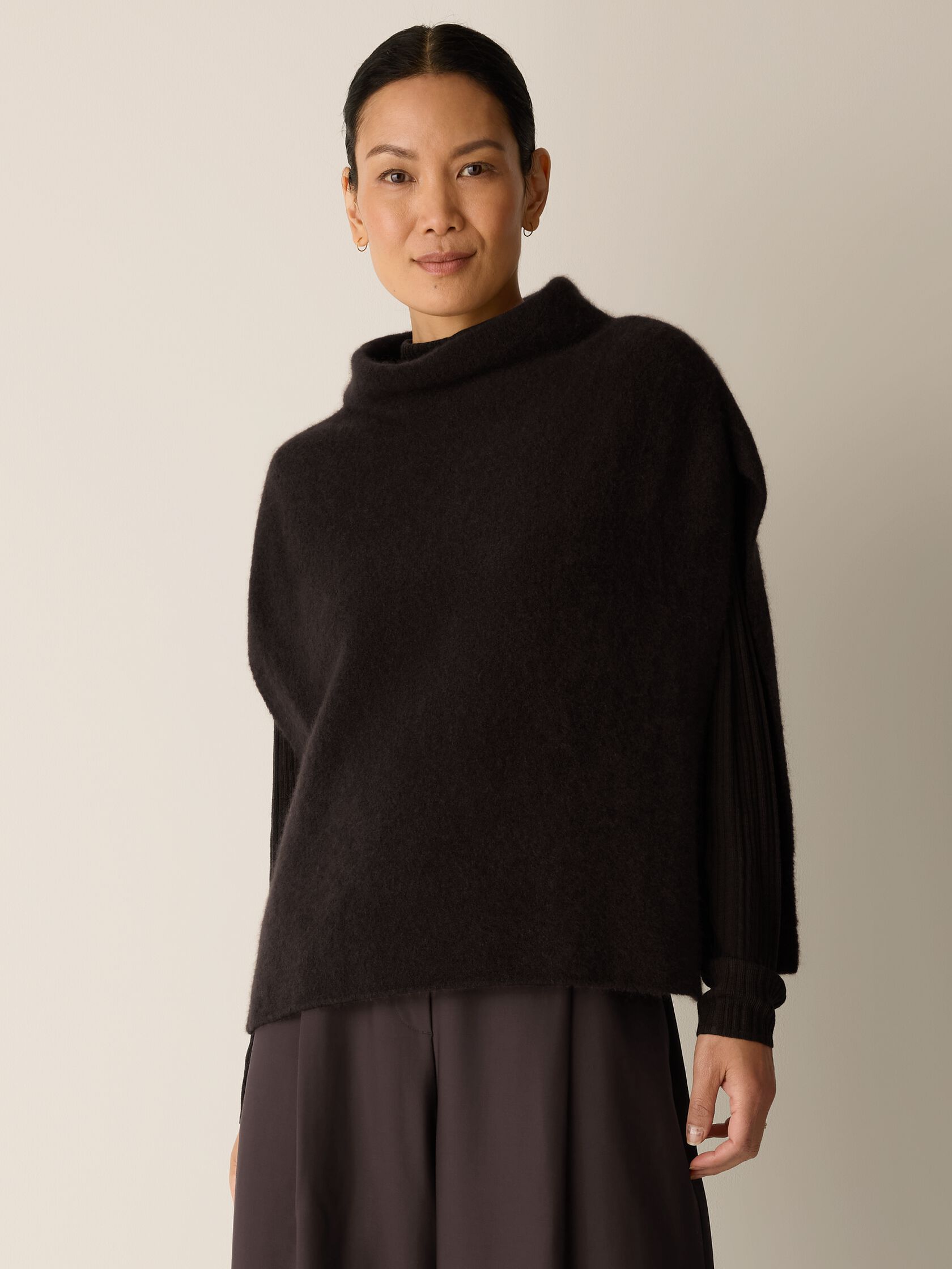 Cashmere Silk Bliss Funnel Neck Poncho