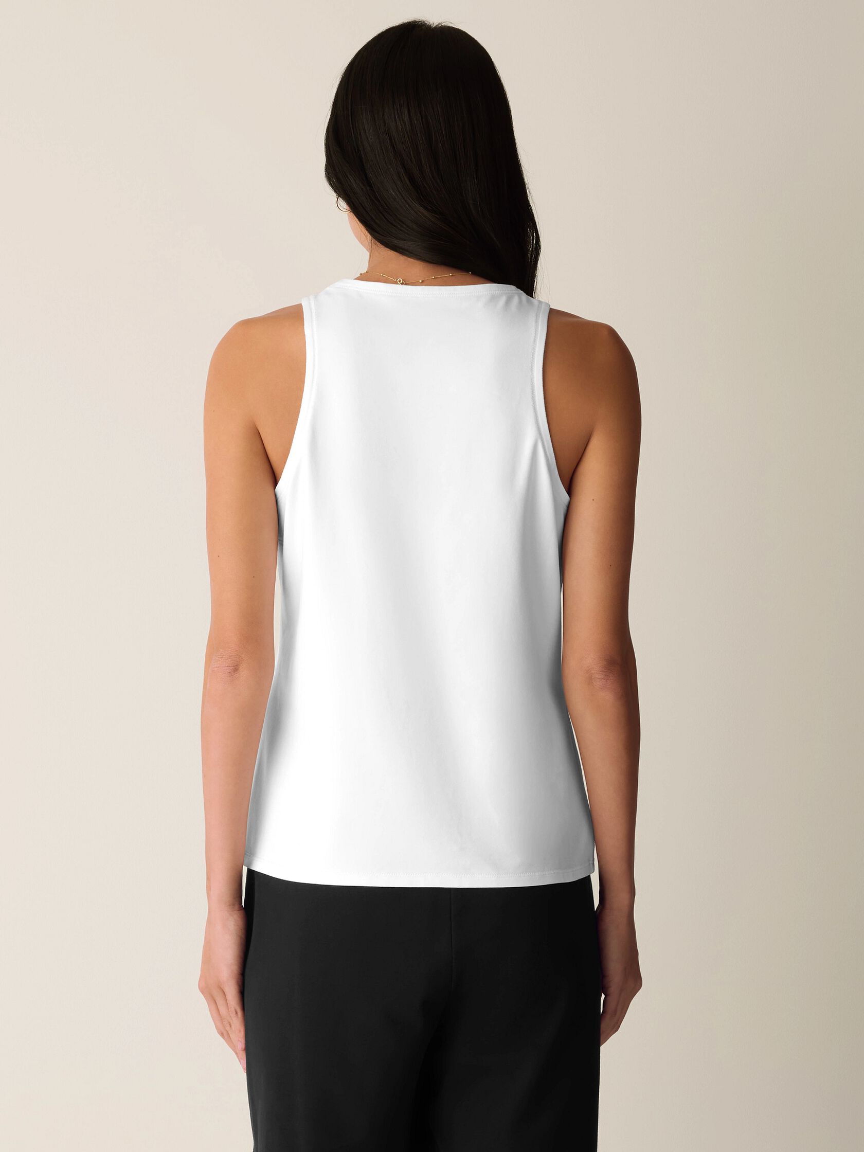 Pima Cotton Stretch Jersey Slim Tank