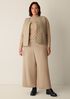 Felted Wool Jersey Wide-Leg Pant
