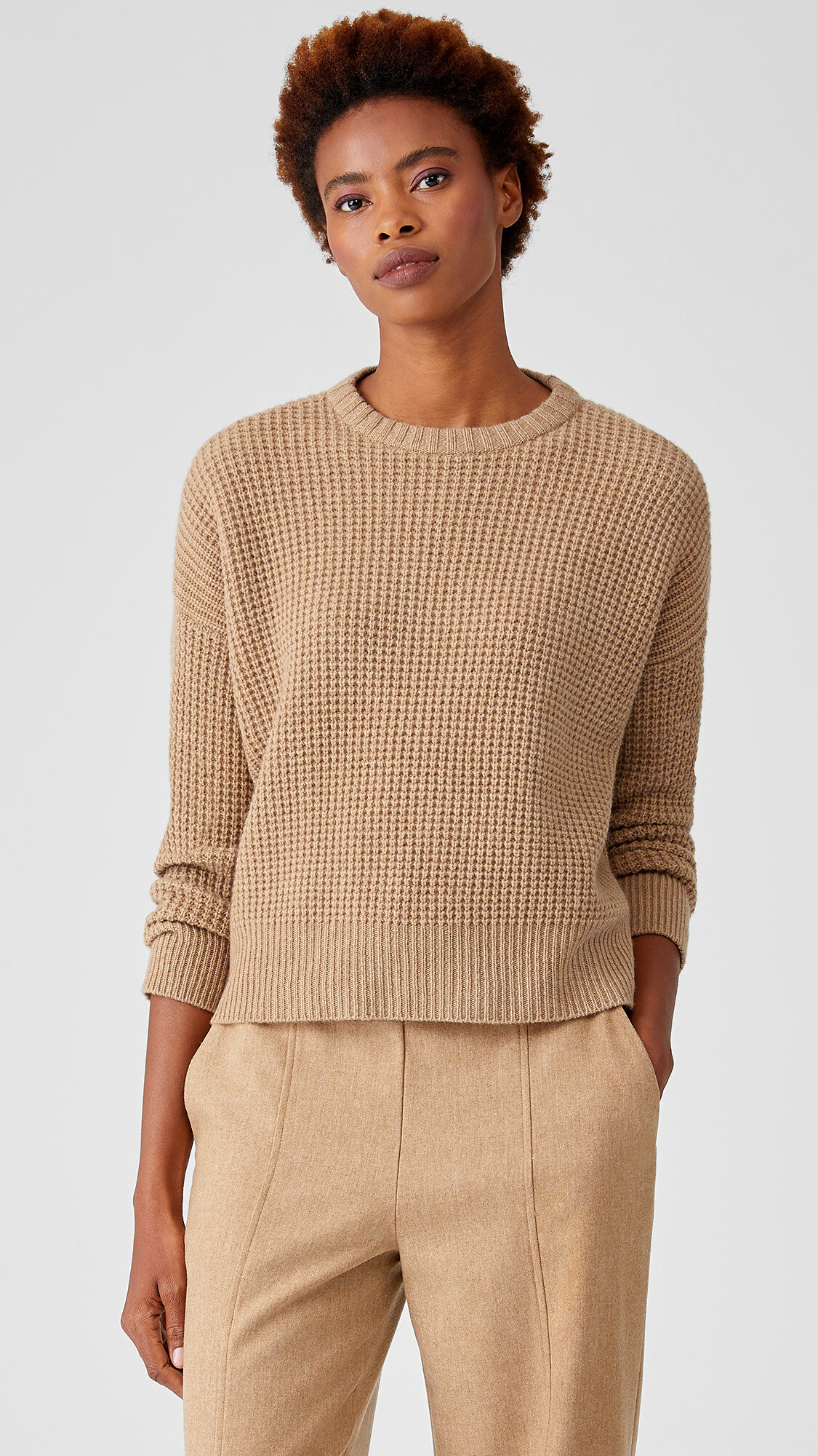 Lofty Recycled Cashmere Crew Neck Top EILEEN FISHER