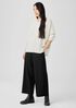 Linen Crepe Stretch Crew Neck Top