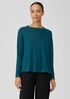 Organic Linen Jersey Crew Neck Top