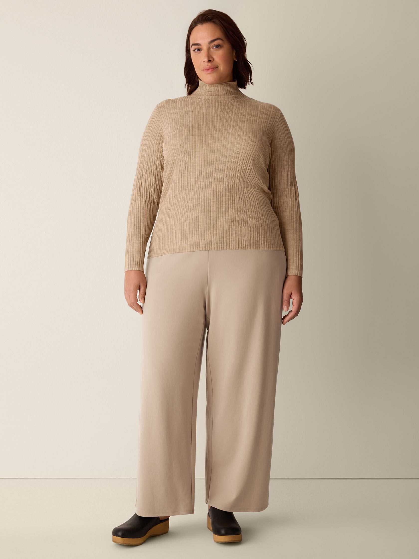 Washable Flex Ponte Wide-Leg Pant