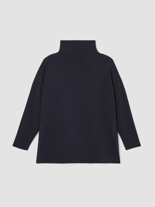 Cozy Brushed Terry Hug Funnel Neck Top