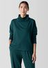 Cozy Brushed Terry Hug Funnel Neck Top