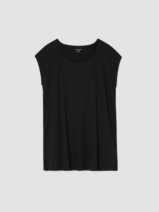 Organic Cotton Interlock Scoop Neck Sleep Tee