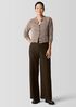 Mohair Plush Mélange Crew Neck Cardigan