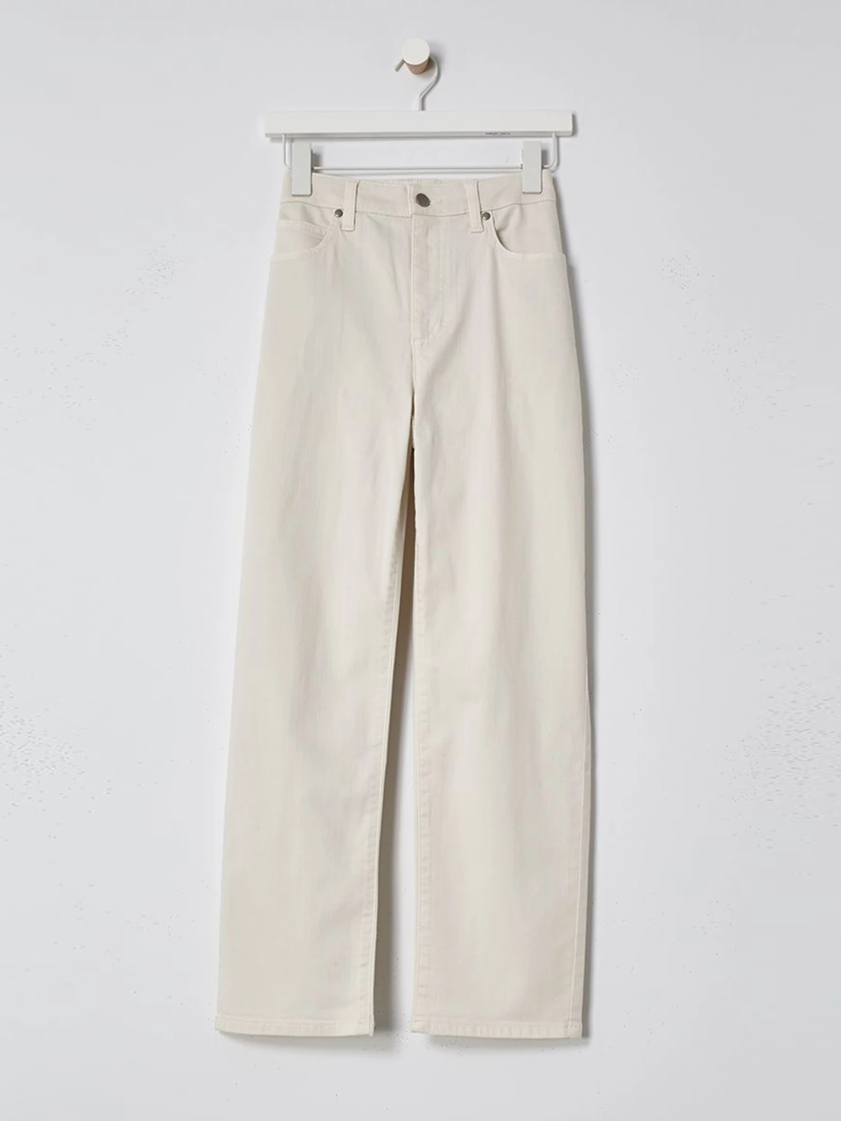 Undyed Organic Cotton Stretch Straight Ankle Jean