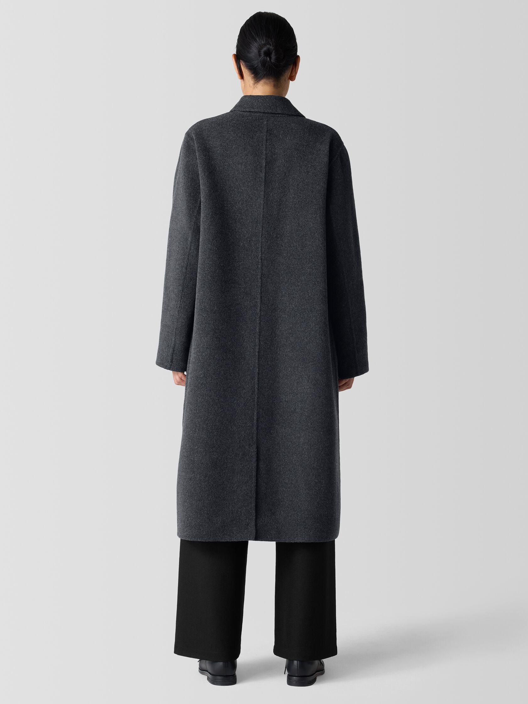 Doubleface Wool Cloud Notch Collar Coat