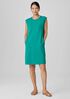 Pima Cotton Stretch Jersey Round Neck Dress