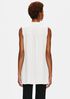 System Silk Georgette Crepe Mandarin Collar Shirt