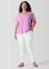 Organic Cotton Slubby Jersey V-Neck Tee