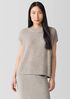 Merino Mock Neck Top in Regenerative Wool