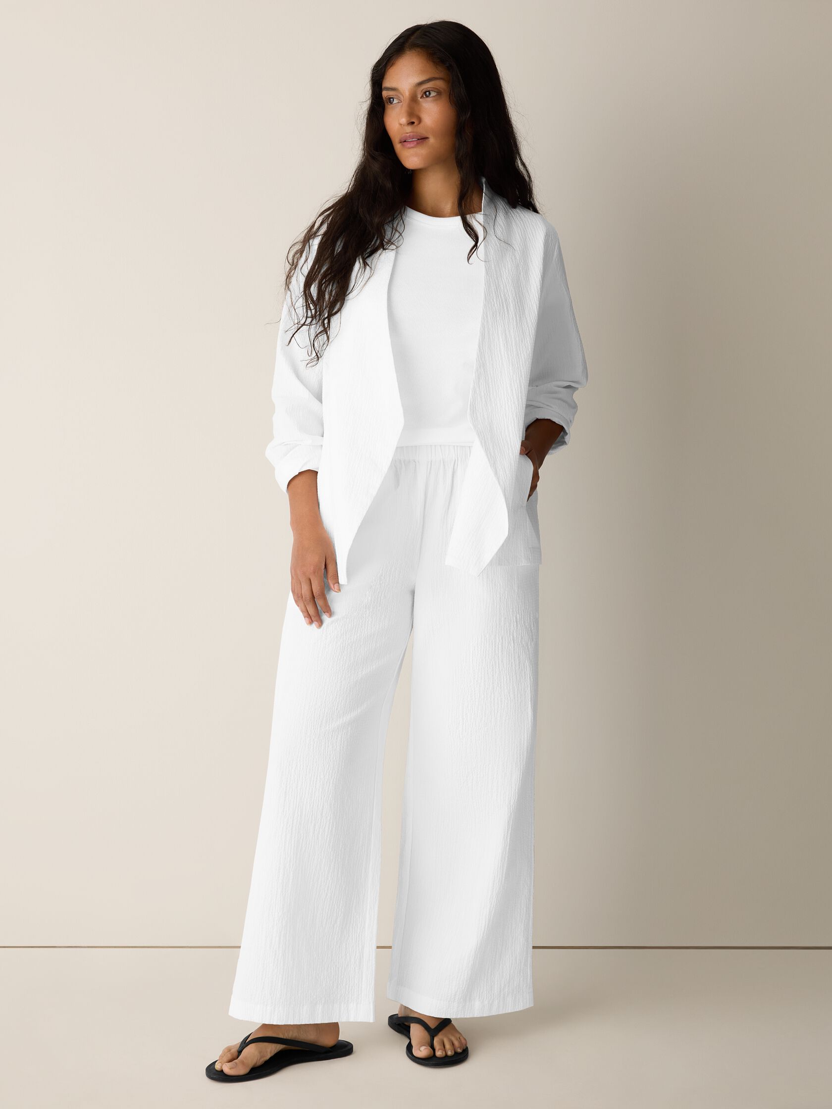 Organic Cotton Pucker Angled Jacket