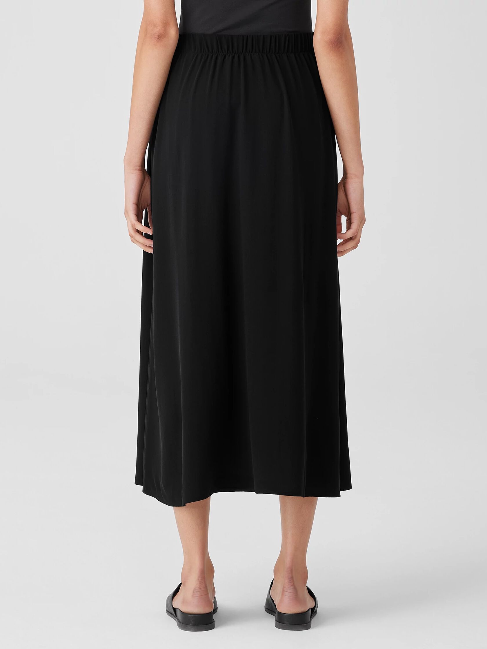 Silk Georgette Crepe Pocket Skirt