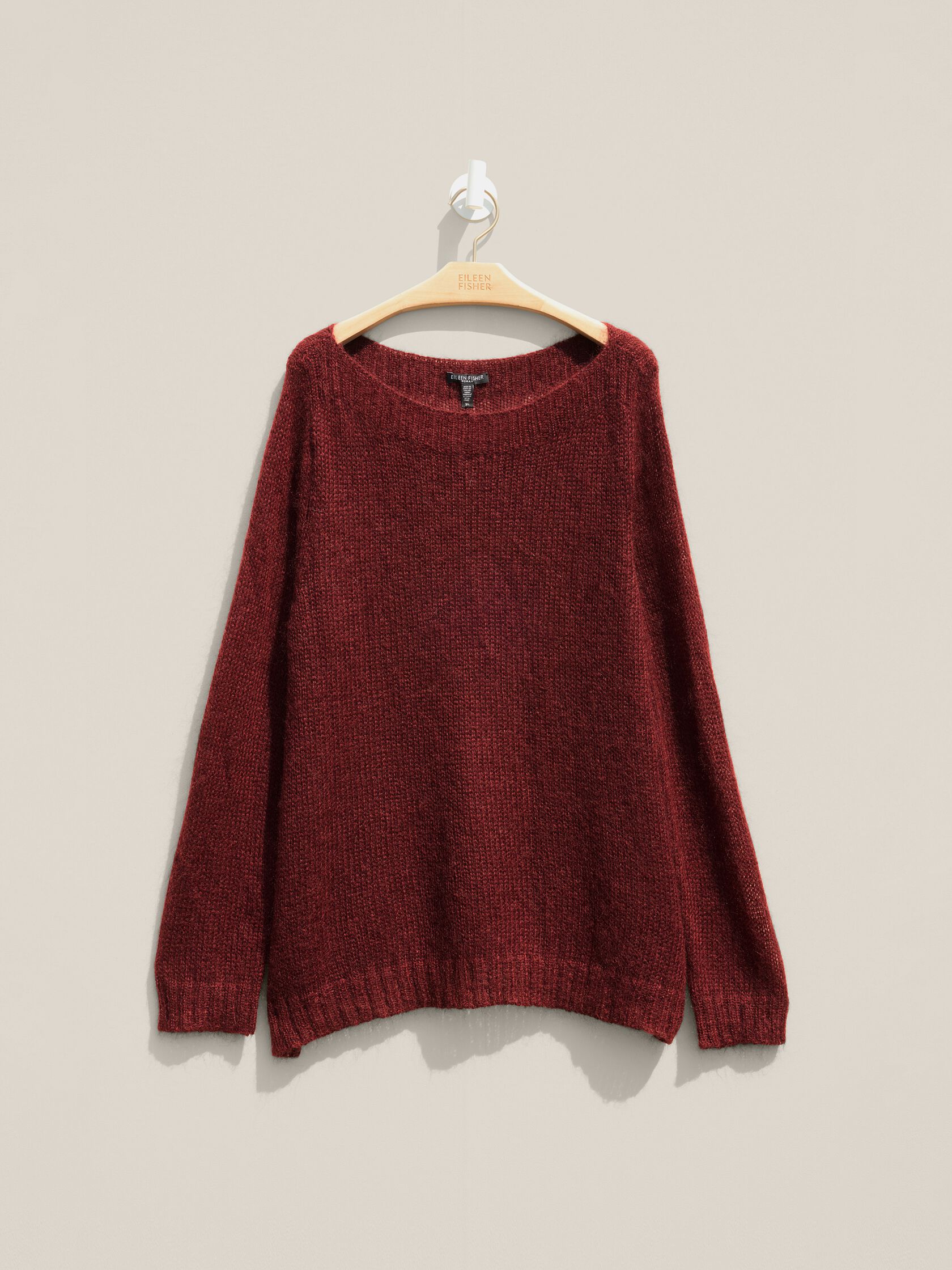 Renew Airy Washed Mohair Pullover, 3X